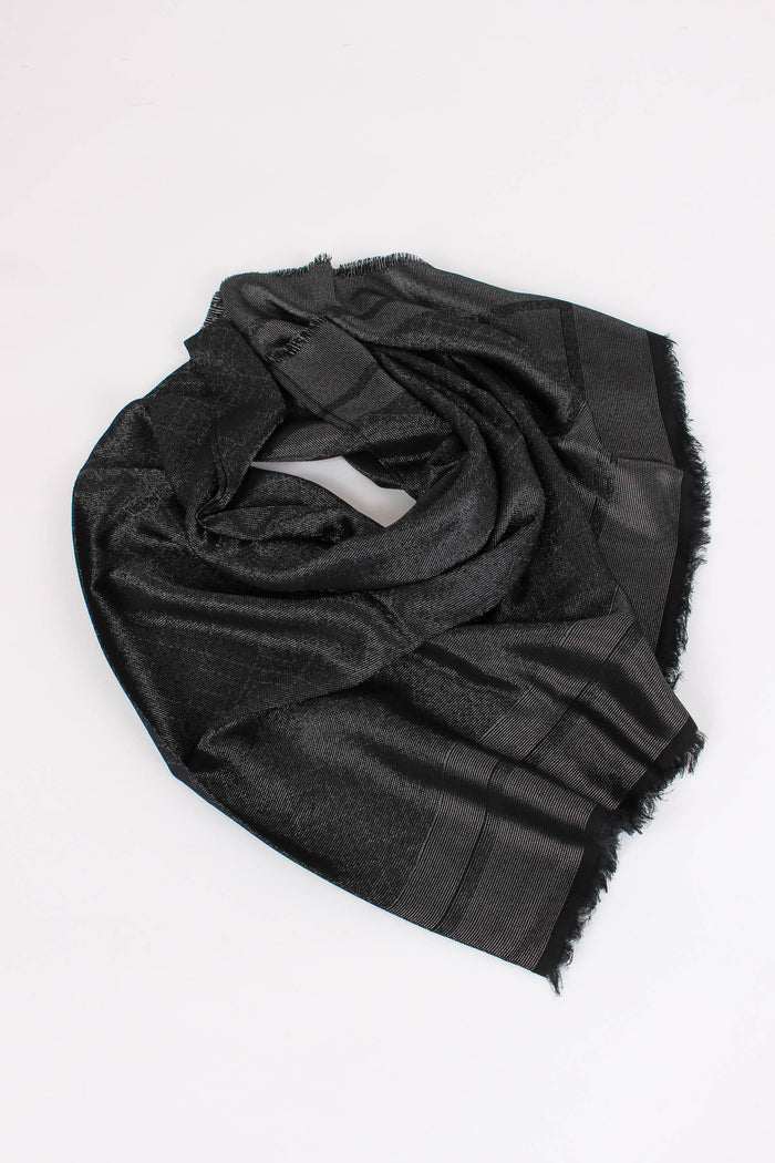 Sciarpa Quadrata Lurex Nero-3
