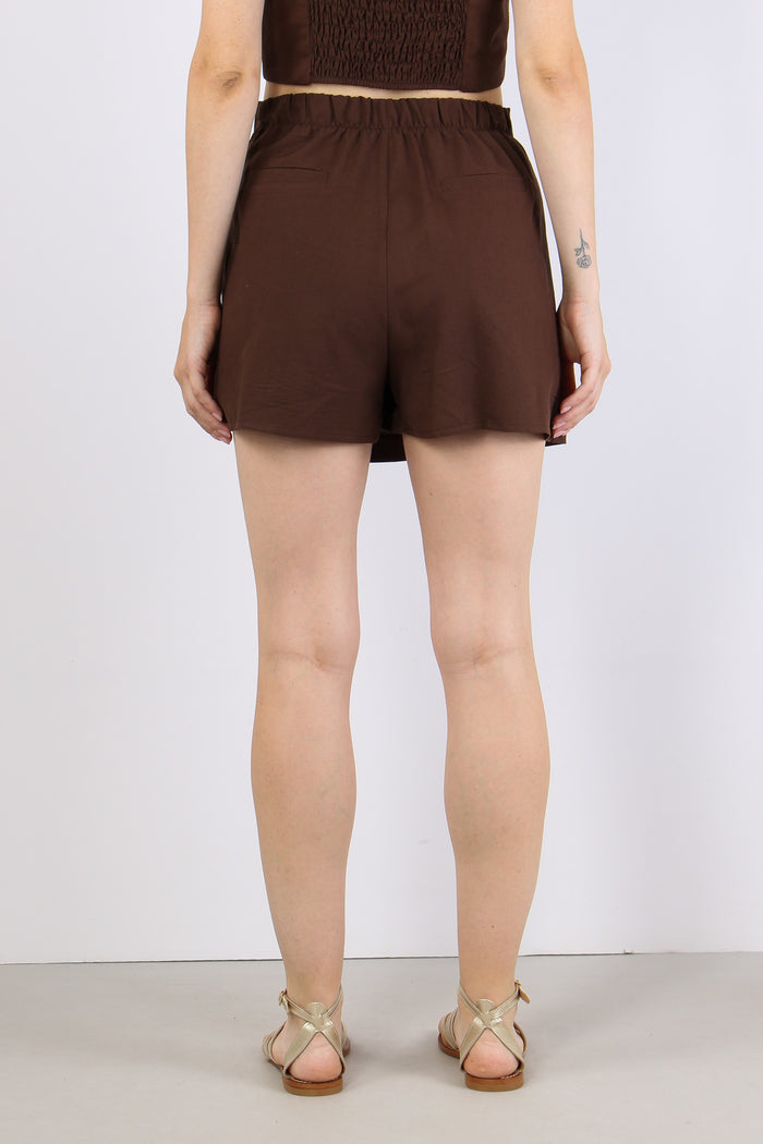 Gonna Pantalone Bottoni Caffe-5