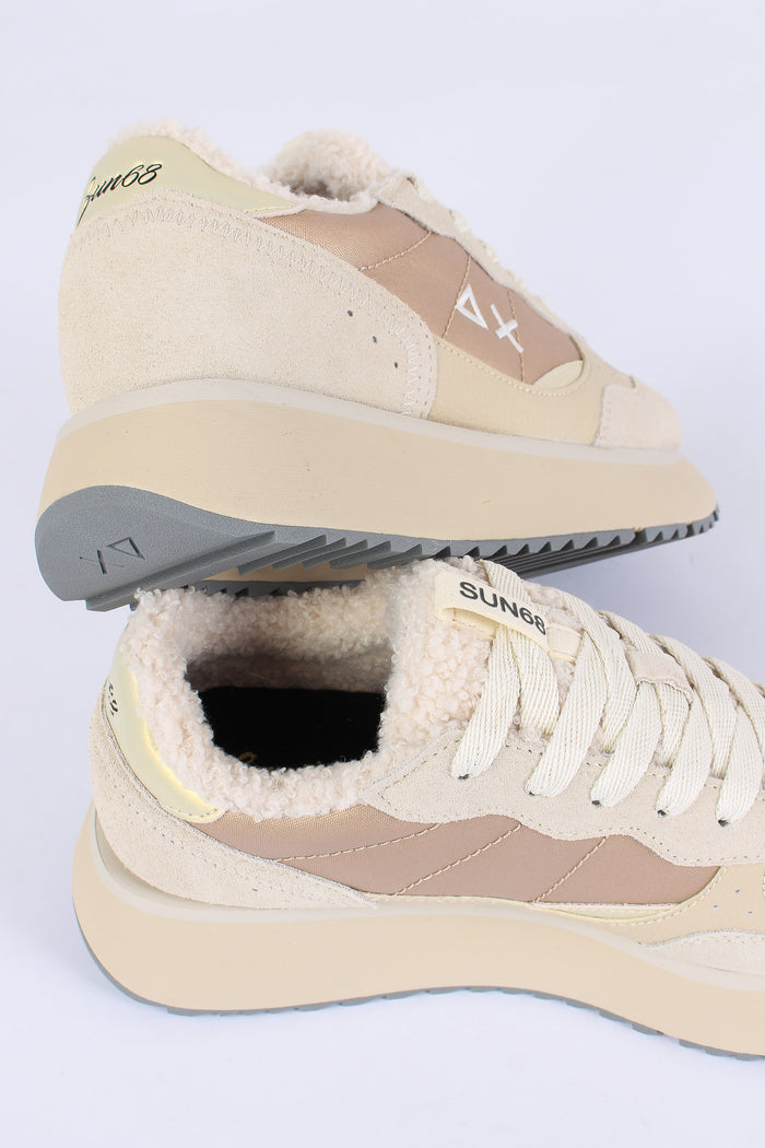 Sneakers Big Ally Teddy Fur Bianco-5