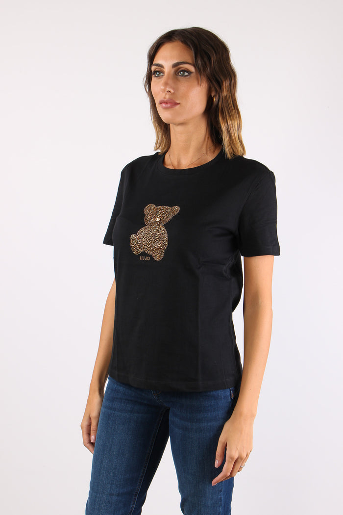 T-shirt Stampa Nero Bear-4