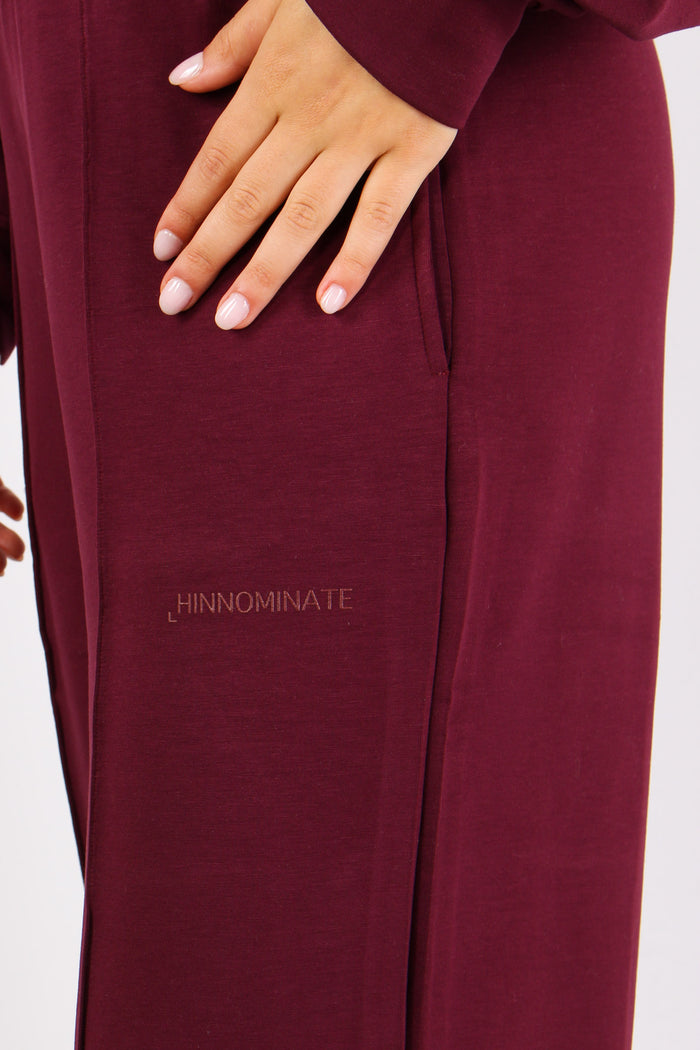 Pantalone Palazzo Modal Bordeaux-7