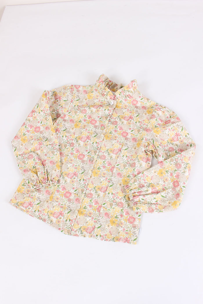 Camicia Fantasia Fiori Cipria-2