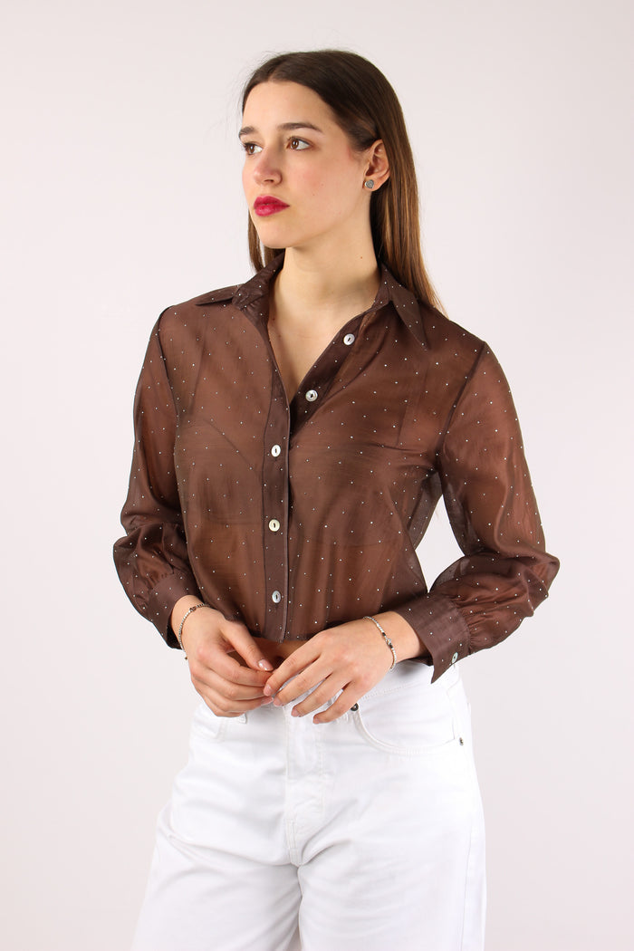 Camicia Corta Mussola Strass Moro-3