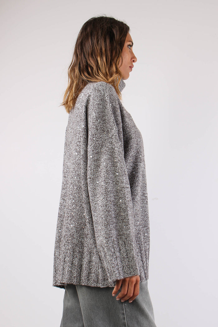 Dresda Collo Alto Micro Paille Mutli Bianco/grigio-7