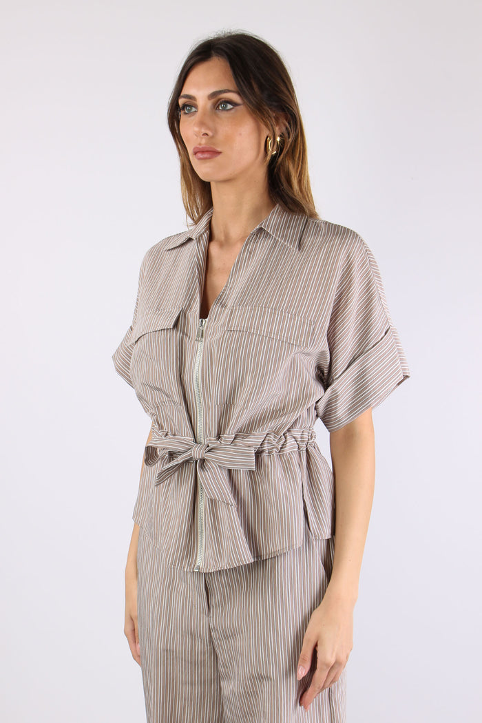 Camicia M/m Cintura Beige-3