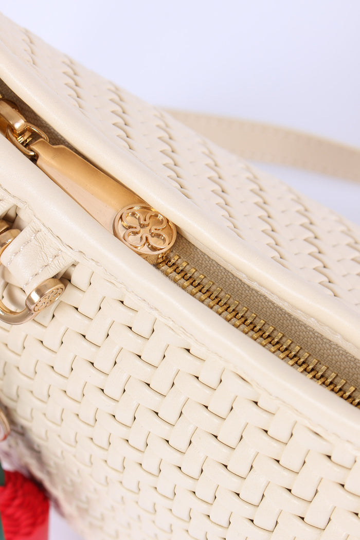 Zelda Baguette Intreccio Off White-7