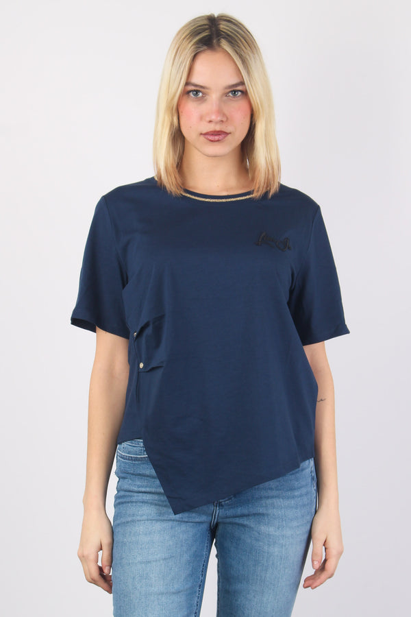 T-shirt Collo Lurexx Arriccio Dress Blue-2