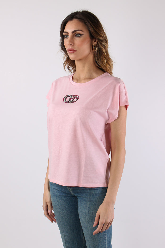 T-shirt Logo Strass Petalo-6