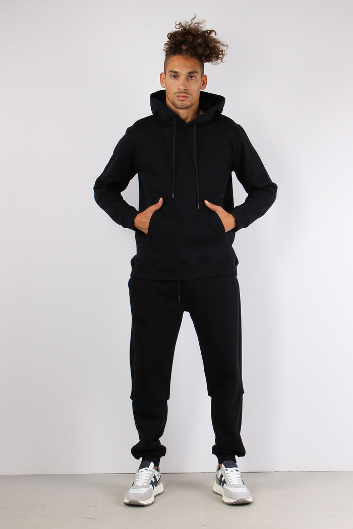 Felpa Cappuccio Logo Nero-5