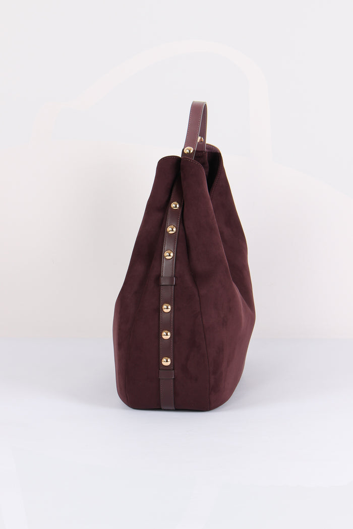 Hobo Ecocamoscio Borchie Red Amburgine-6