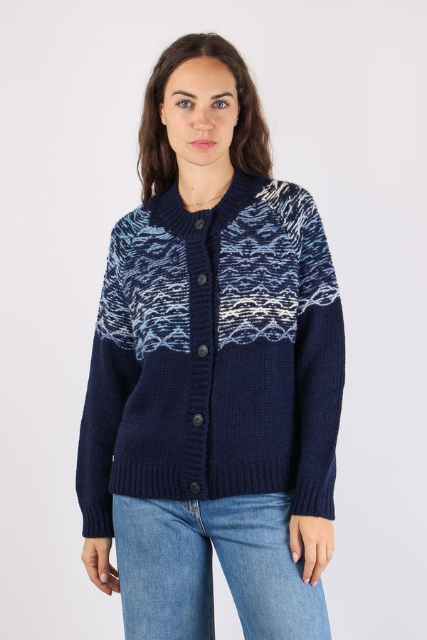 Cardigan Norvegese Evening Blue