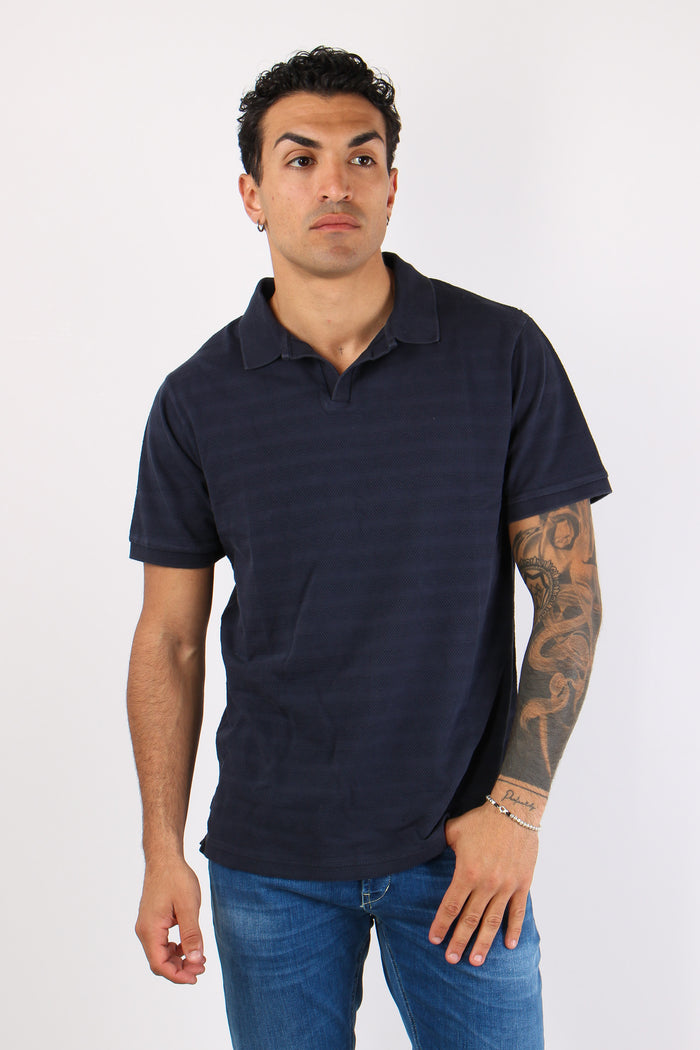T-shirt Polo Cotone Blue