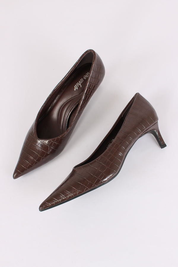 Decollete Stampa Cocco Brown-2
