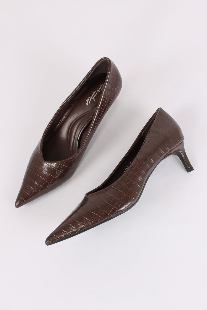Decollete Stampa Cocco Brown-2