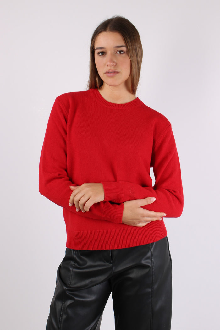 Girocollo Logo Collo Rosso-4