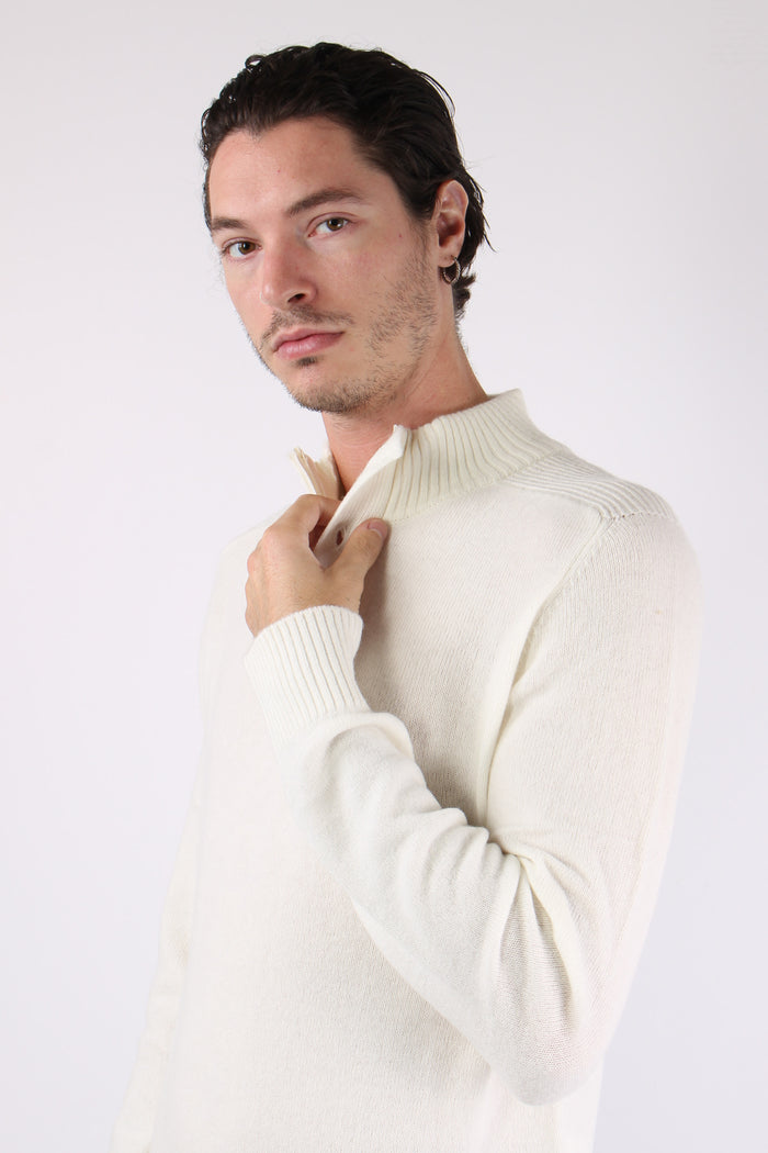 Collo Alto  Cotone Off White-4