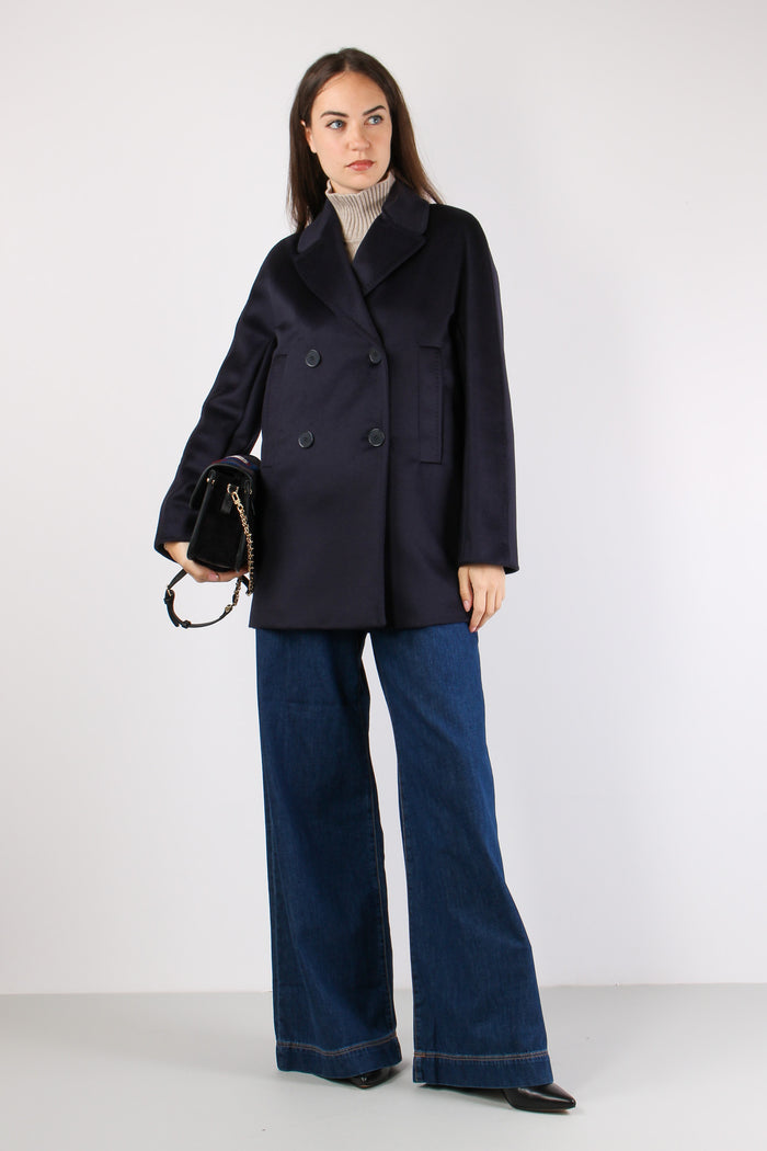 Sheree Cappotto Doppiopetto Blu-6