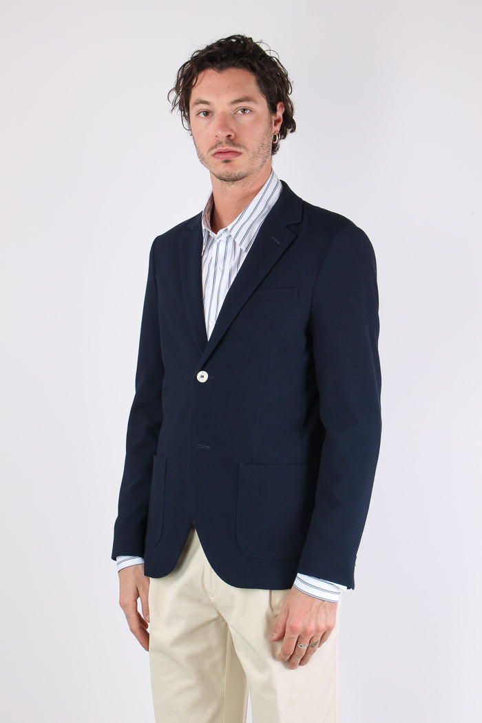 Mais Giacca Basica Blu-4