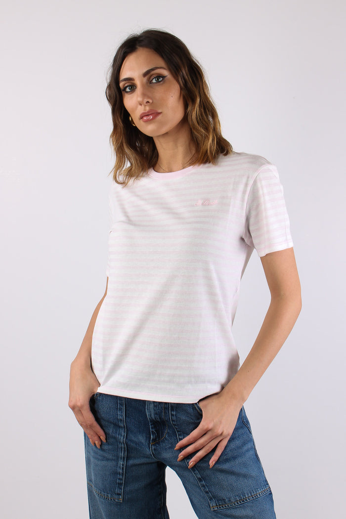 T-shirt Riga Logo Bianco/rosa-7
