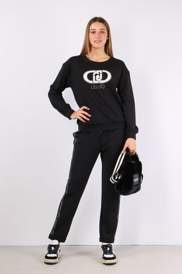 Felpa Basica Logo Monogram Nero/monogram