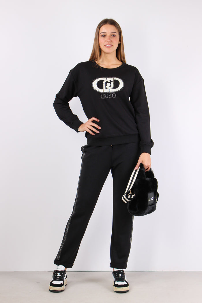 Felpa Basica Logo Monogram Nero/monogram