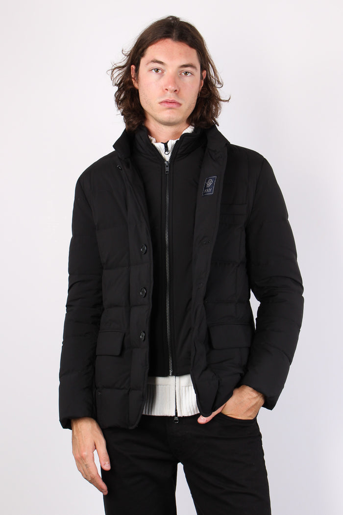 Down Jacket Microfibra Nero-2