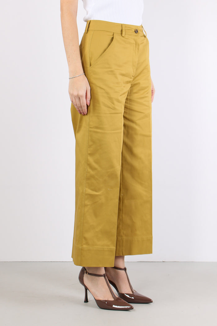 Pantalone Cropped Cotone Ambra-6