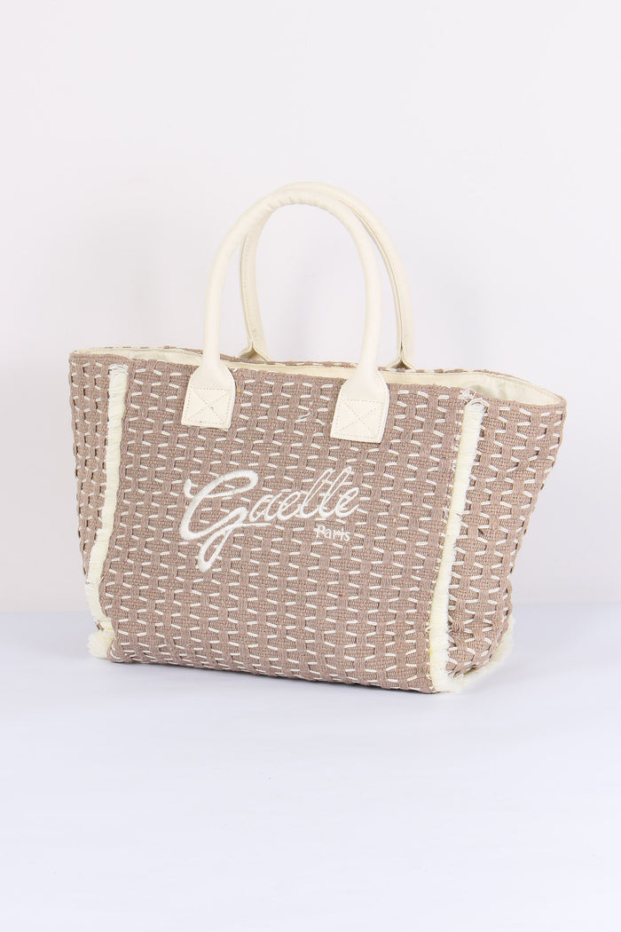 Shopping Intreccio Frange Beige-2