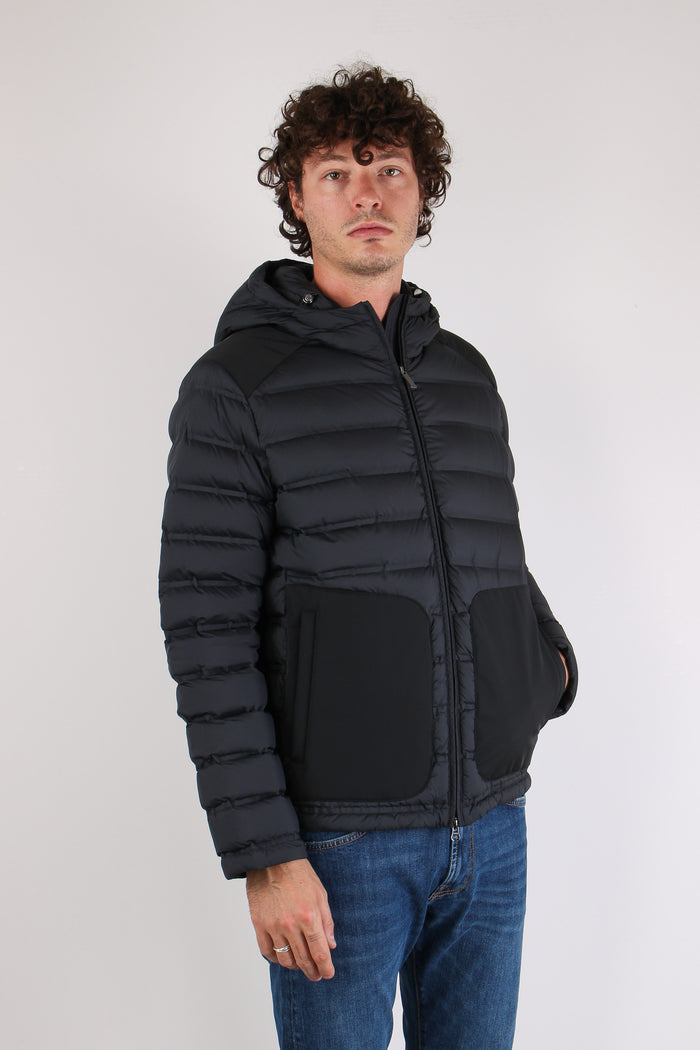 Piumino Bimateriale Nero-6