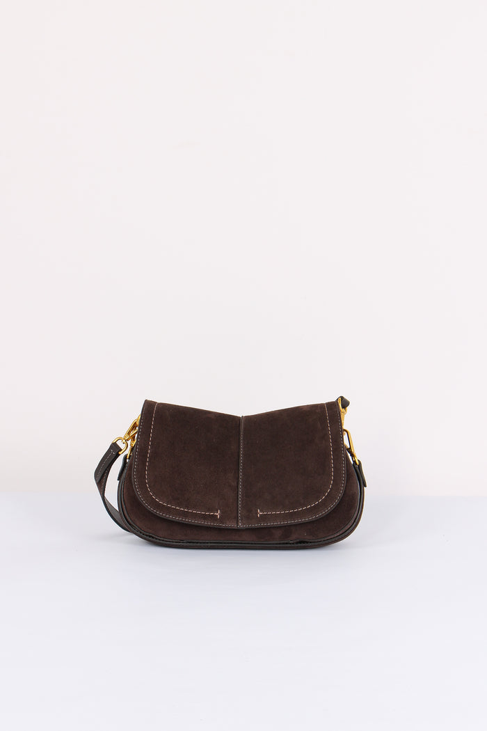 Helena Round Tracollina Suede Moka