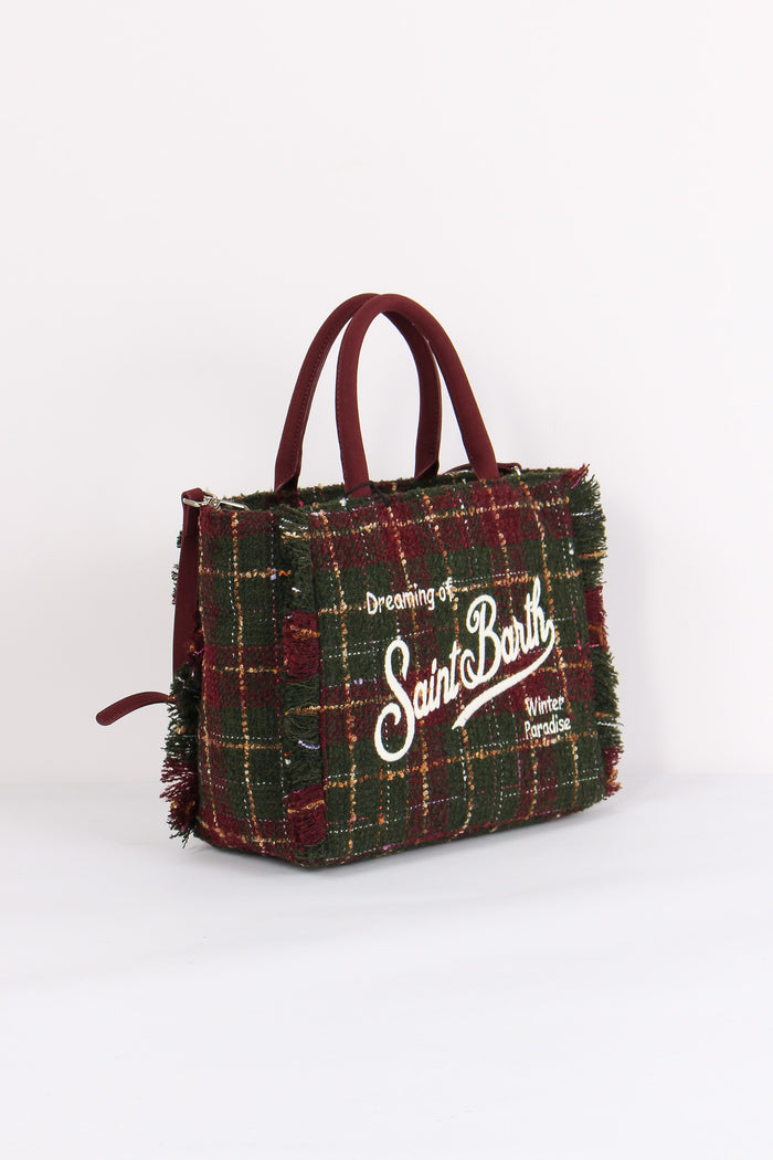 Shopping Tweed Check Verde/rosso-6