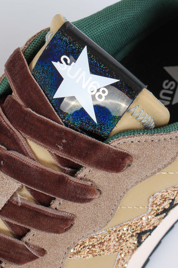 Sneaker Stargirl Glitter Logo Beige-10