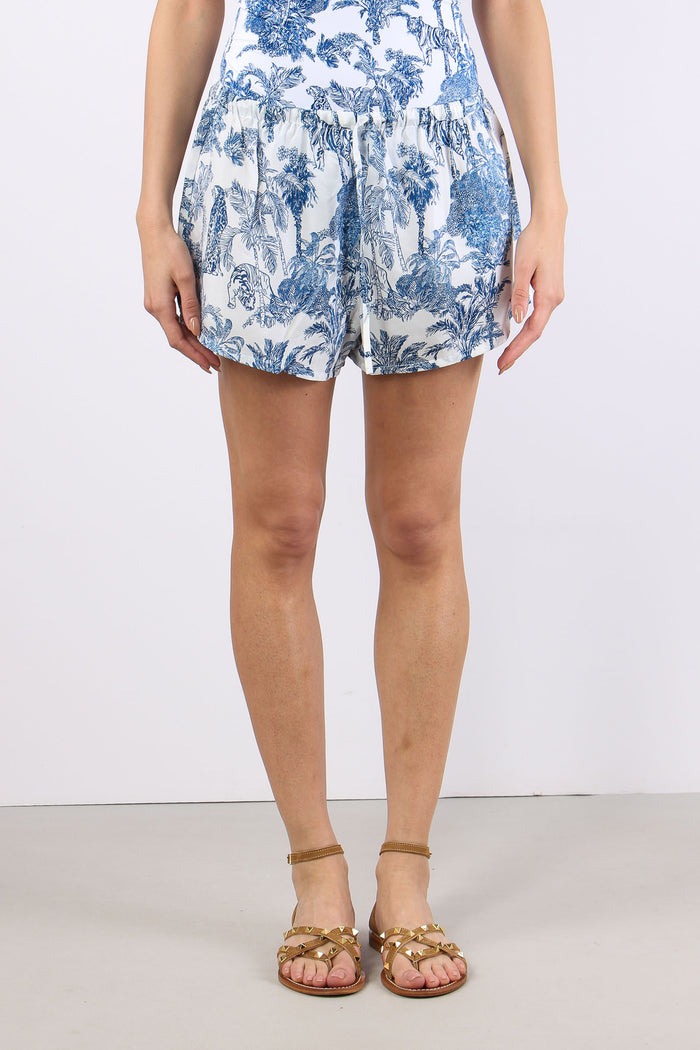 Short Fantasia Palme Bianco/blu-2