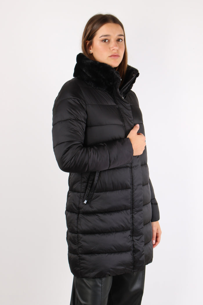 Dalea Cappotto Collo Ecopellic Black-7