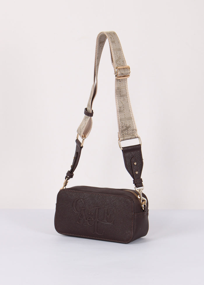 Camera Bag Saffiano Maxi Logo Moro-2