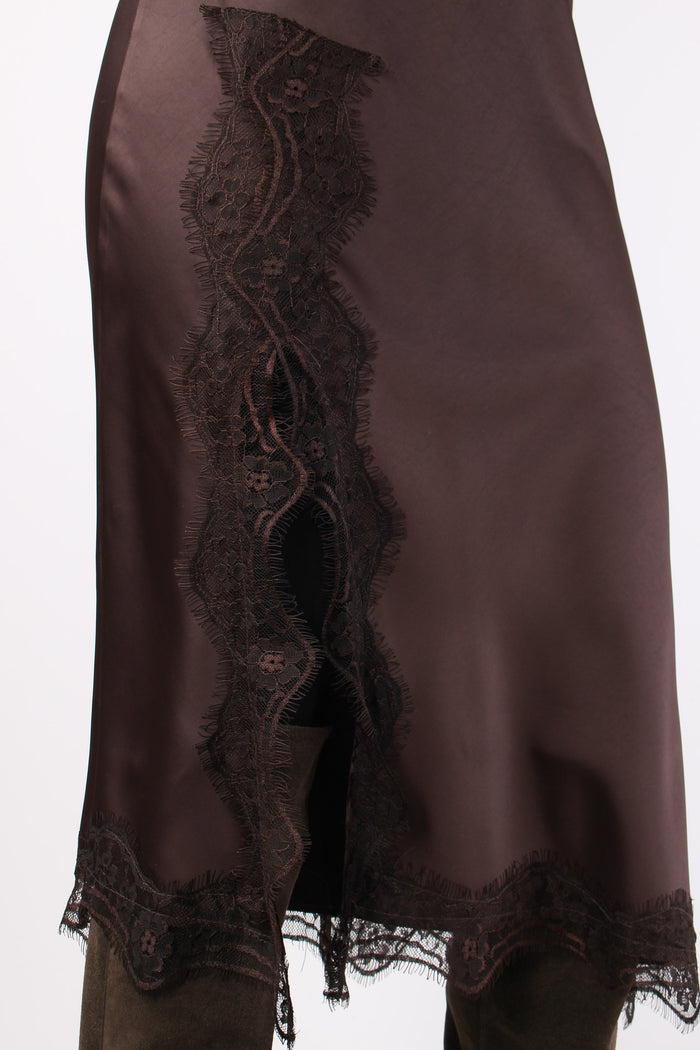 Abito Sbieco Inserti Pizzo Moro-10
