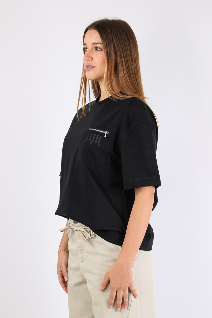 T-shirt Taschino Inserto Check Black-3