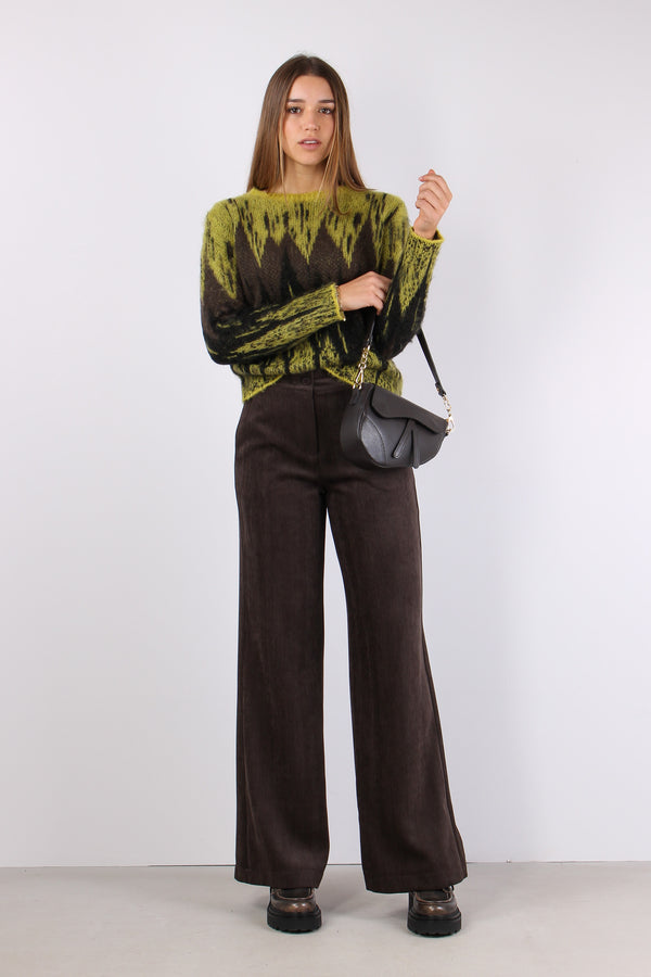 Pantalone Palazzo Velluto Resc Moro