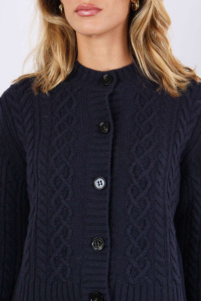 Afosi Cardigan Trecce Blu-7