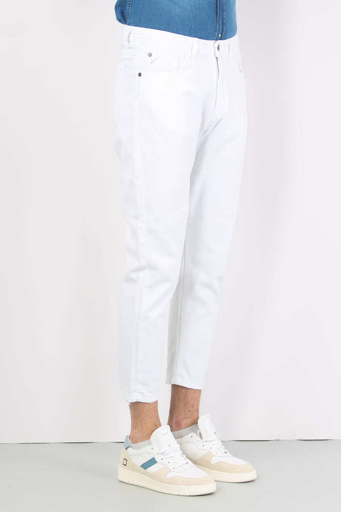 Pantalone Cropped Bianco-5