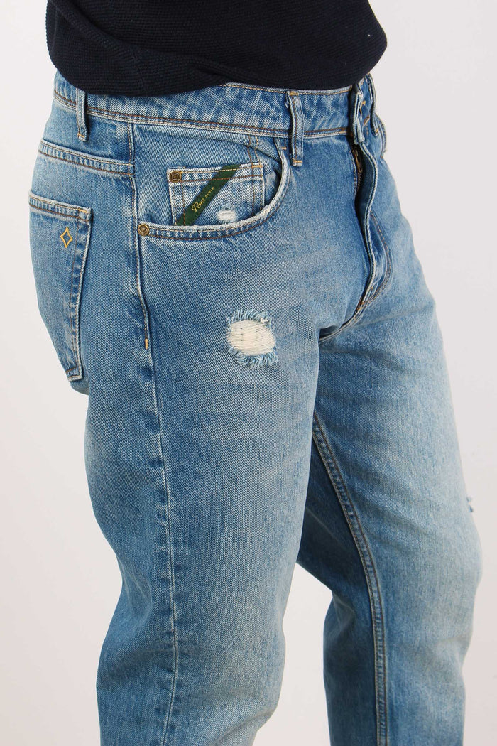 Denim Cropped Vita Bassa Denim Medio-7