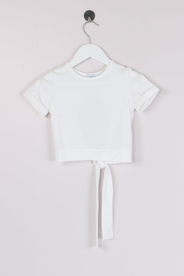 T-shirt Cut Out Dietro Latte