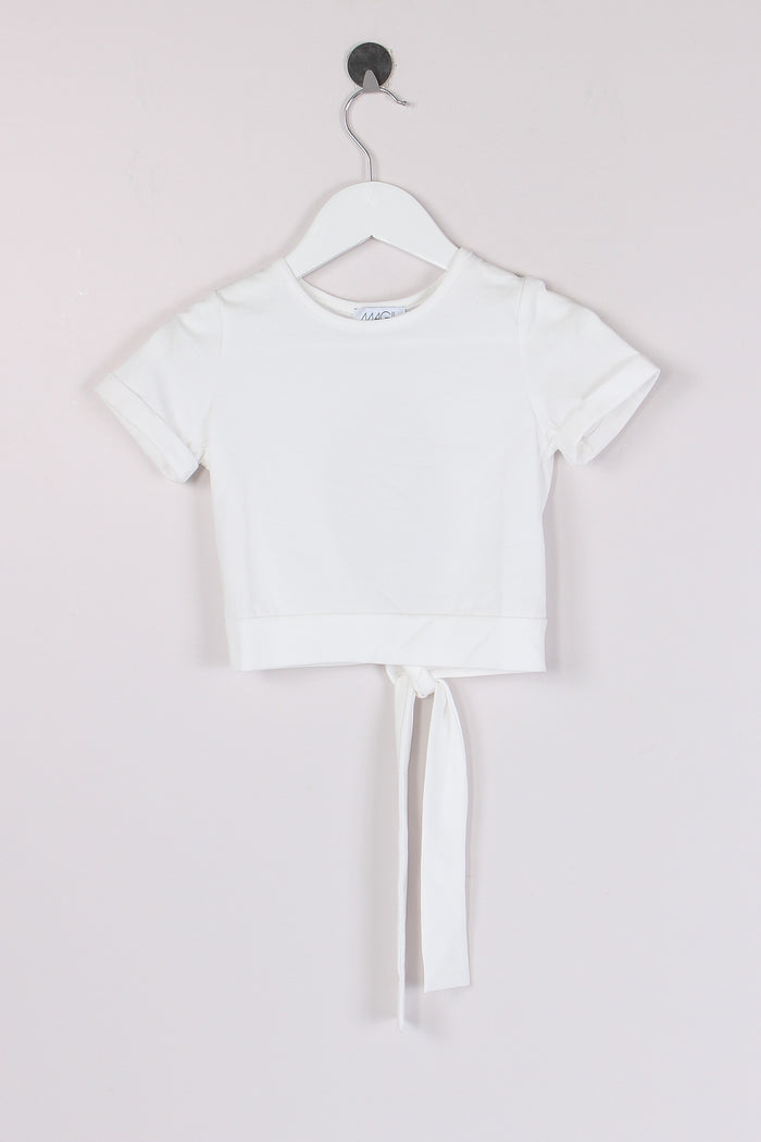T-shirt Cut Out Dietro Latte