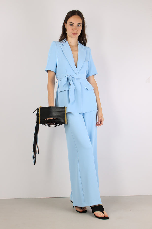 Pantalone Palazzo Fluido Azzurro