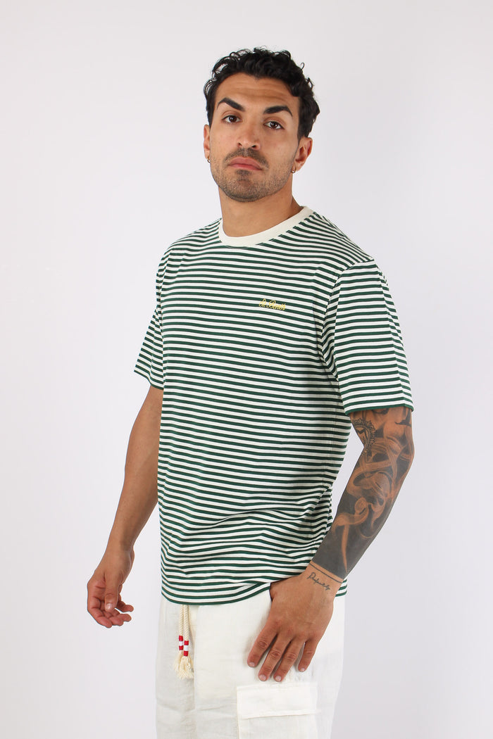T-shirt Righe Verde/bianco-6
