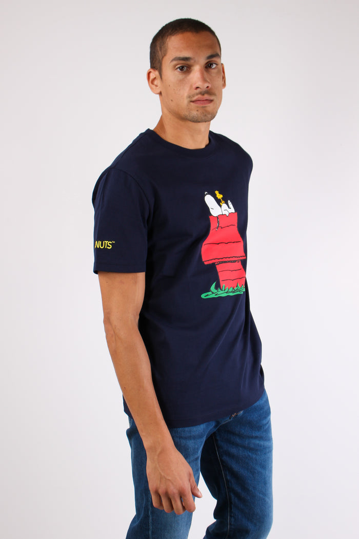 T-shirt Stampa Grande Navy Blue-3
