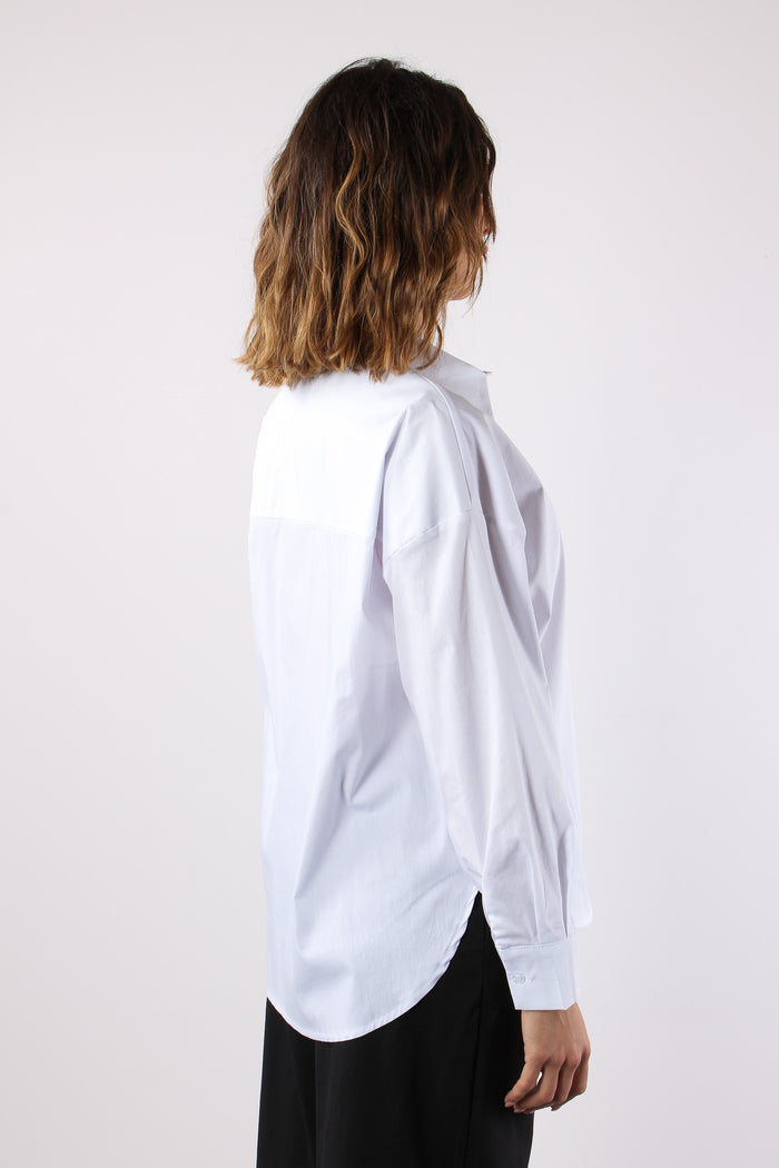 Camicia Over Castone Bianco-7