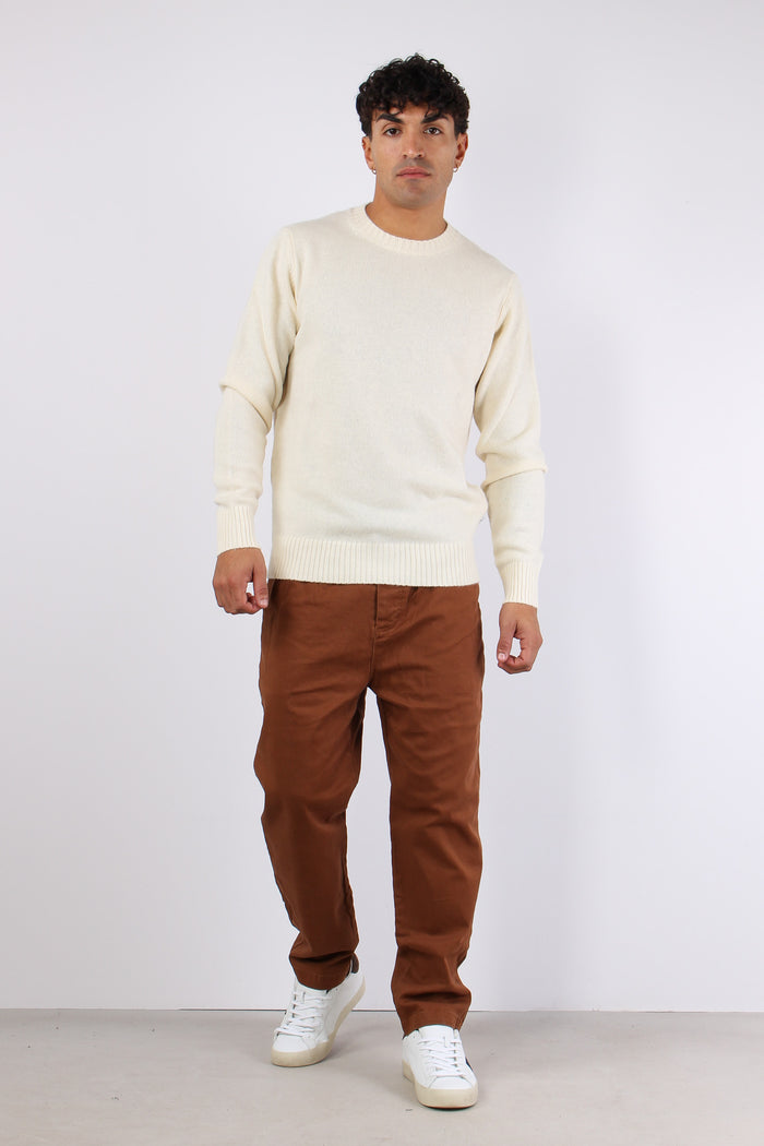 Maglia Girocollo Lambswool Panna