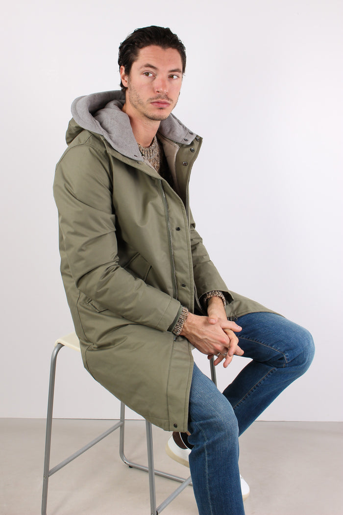 Parka Inserto Lana Verde Polveroso-4
