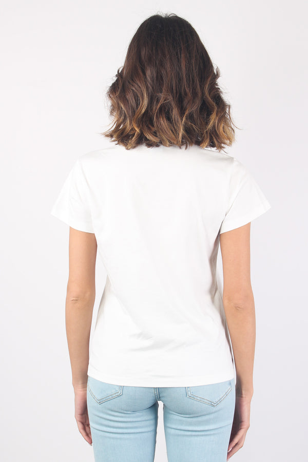Turbato T-shirt Scollo V White-2